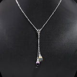 925 Silver Amethyst and Citrine Necklace