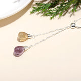 925 Silver Amethyst and Citrine Necklace