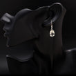 925 Silver Green Amethyst Dangle Earrings