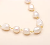 925 Silver Baroque Pearl Beaded Necklace