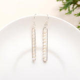 925 Sterling Silver Peapod Cultured Fresh Water Pearl Earrings