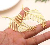 925 Silver Palm Leaf Drop Earrings