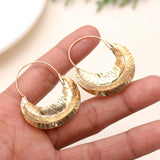 925 Silver Half Moon Hoop Earrings