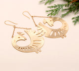 925 Silver Peacock Dangle Earrings