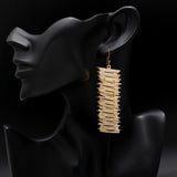 Designer Brass Matte Stick Earrings