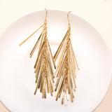 925 Silver Fringe Tassel Dangle Earrings
