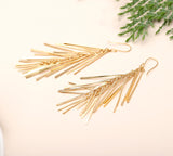 925 Silver Fringe Tassel Dangle Earrings