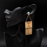 925 Silver Labradorite Fringe Drop Earrings