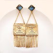925 Silver Labradorite Fringe Drop Earrings