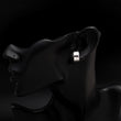 925 Silver Textured Half Hoop Stud Earrings