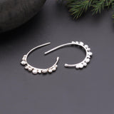 925 Silver Bubble Open Hoop Earrings
