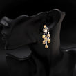 925 Silver Citrine Chandelier Earrings