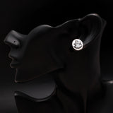 925 Silver Textured Oval Stud Earrings