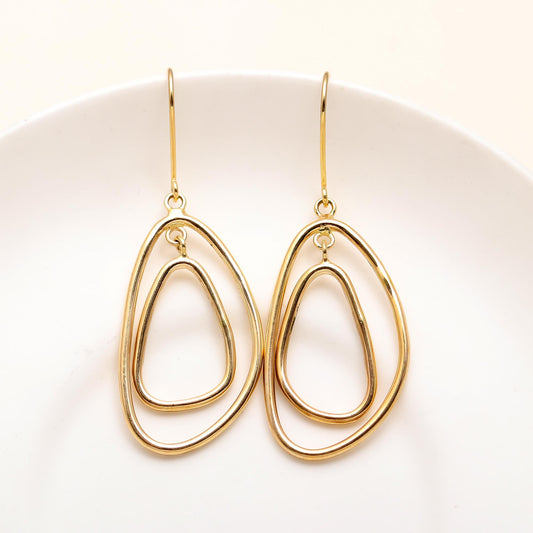 925 Silver Layered Dangle Earrings