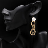 925 Silver Baroque Pearl Dangle Earrings