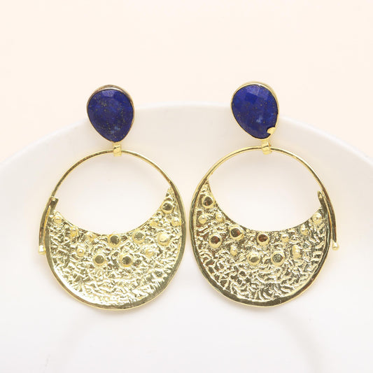 925 Silver Lapis Lazuli Drop Earrings