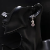 925 Silver Round Fluorite Dangle Earrings