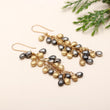 925 Silver Cluster Dangle Earrings