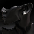 925 Silver Abstract Rectangle Stud Earrings
