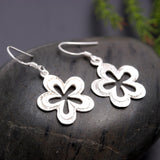 925 Silver Floral Dangle Earrings
