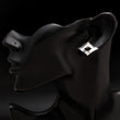 925 Silver Square Open Stud Earrings