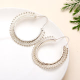 Hypoallergenic Brass Hoop Earrings with Silver Plating