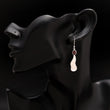 925 Silver Twisted Garnet Dangle Earrings