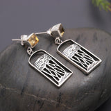 925 Silver Citrine Drop Earrings