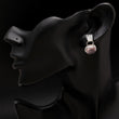 925 Silver Rose Quartz Drop Earrings