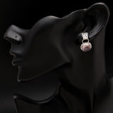 925 Silver Rose Quartz Drop Earrings