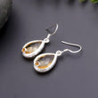 925 Silver Citrine Dangle Earrings