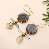 925 Silver Raw Crystal Dangle Earrings