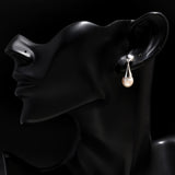 925 Silver Teardrop Pearl Drop Earrings