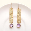 925 Silver Amethyst Dangle Earrings