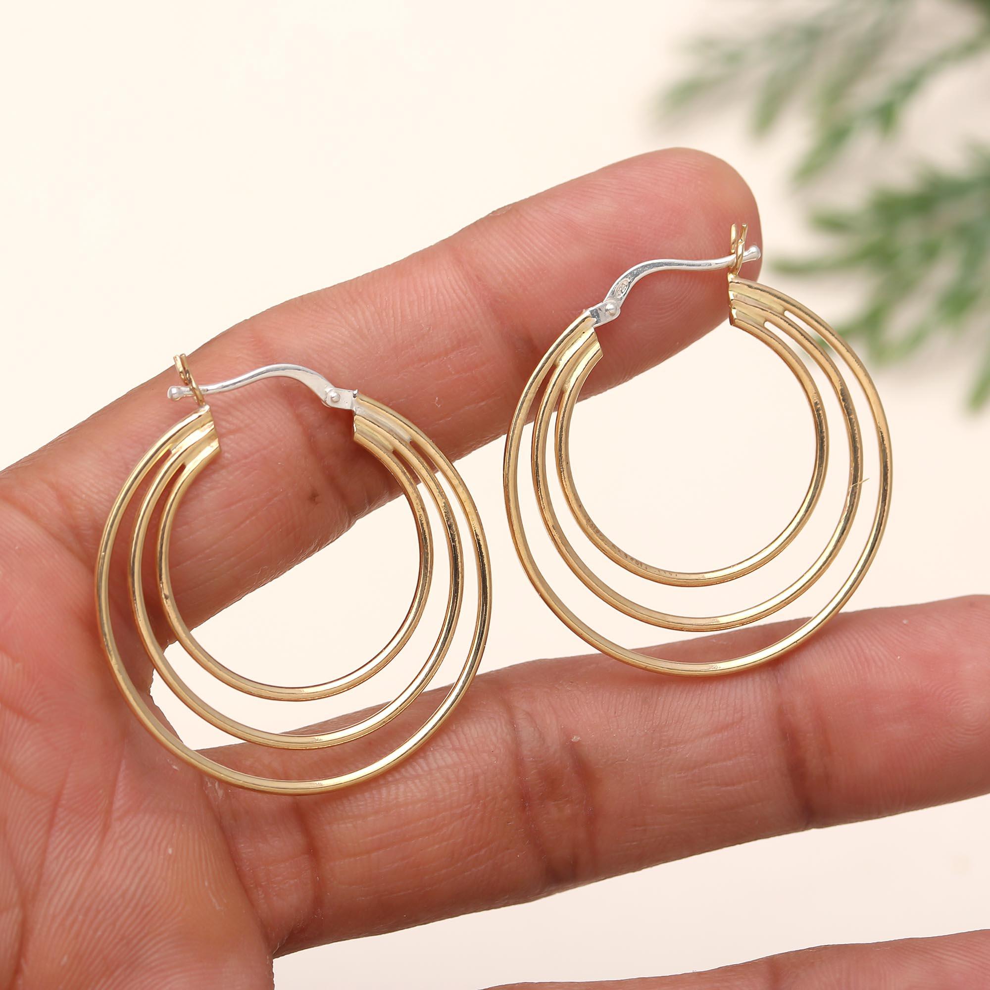 Brass Hoop Earrings