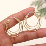 Brass Hoop Earrings