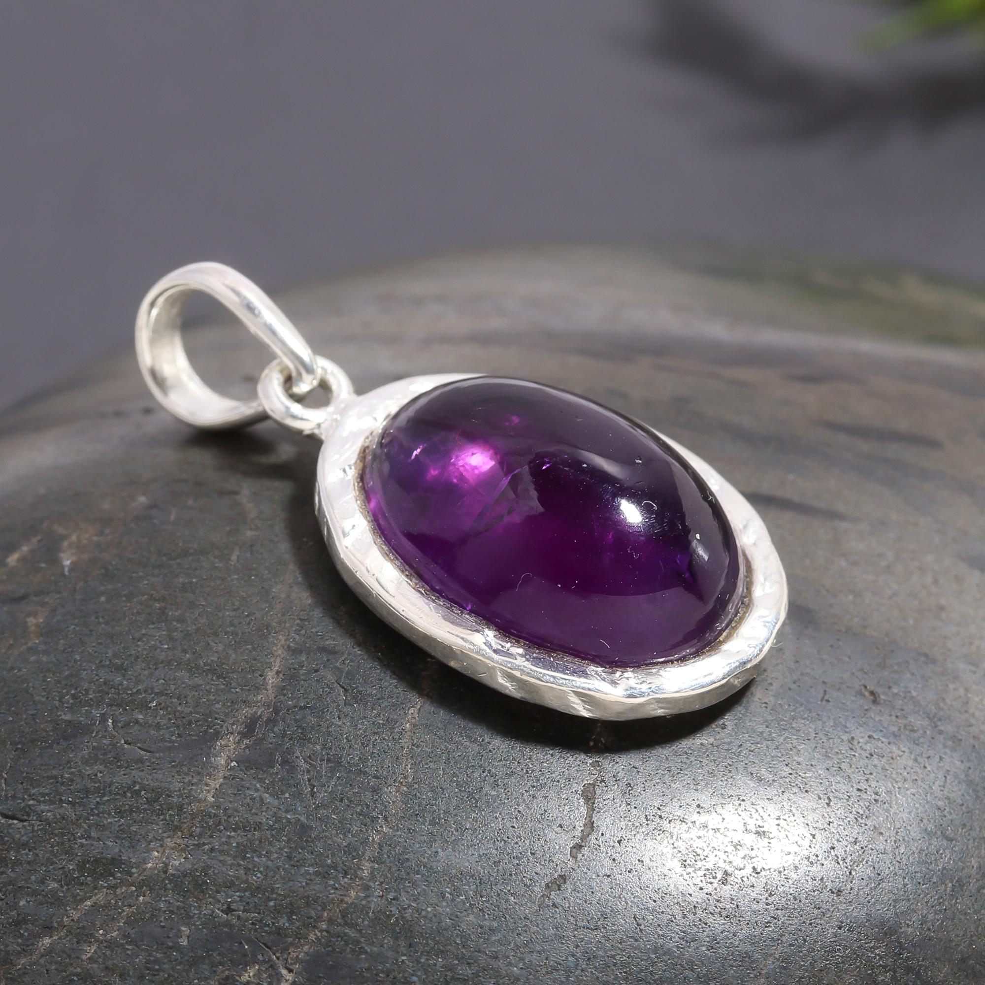 925 Silver Amethyst Pendant