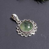 925 Silver Prehnite Pendant