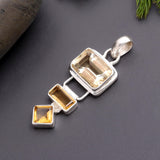 925 Silver Multi-Citrine Pendant