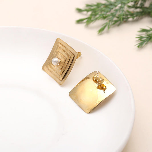 925 Silver Square Stud Earrings