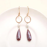 925 Silver Lepidocrocite Dangle Earrings