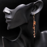925 Silver Disc Chain Dangle Earrings