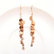 925 Silver Disc Chain Dangle Earrings