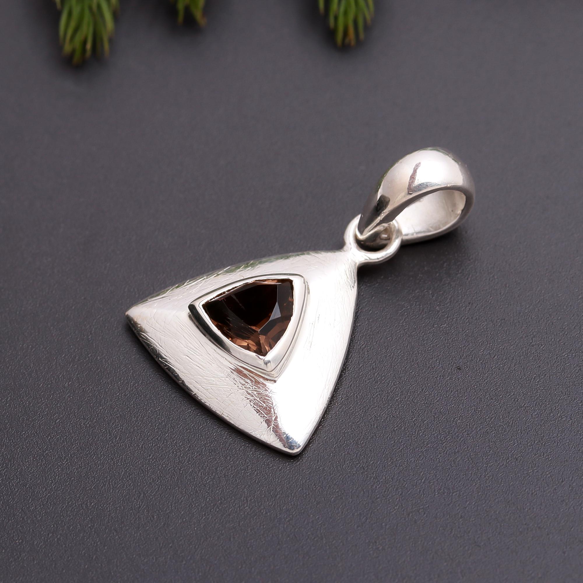 925 Silver Smoky Quartz Pendant