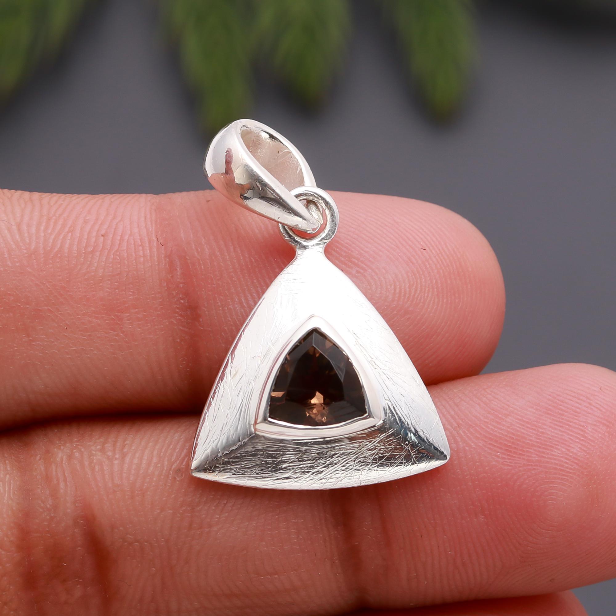 925 Silver Smoky Quartz Pendant