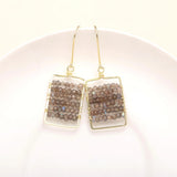 925 Silver Labradorite Beaded Dangle Earrings