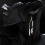925 Silver Crystal Quartz Dangle Earrings