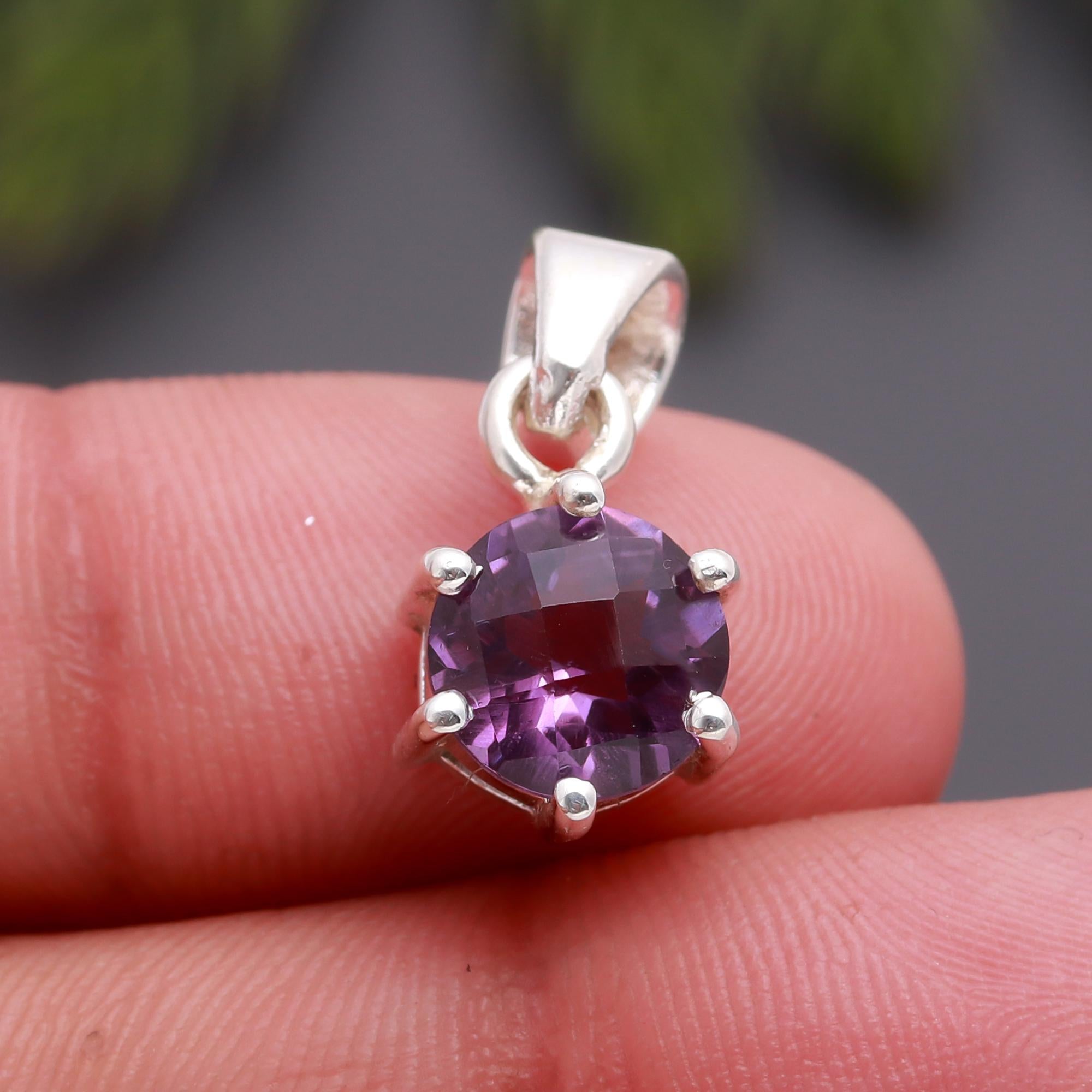 925 Silver Amethyst Pendant