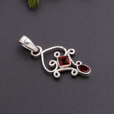 925 Silver Garnet Pendant
