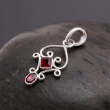 925 Silver Garnet Pendant